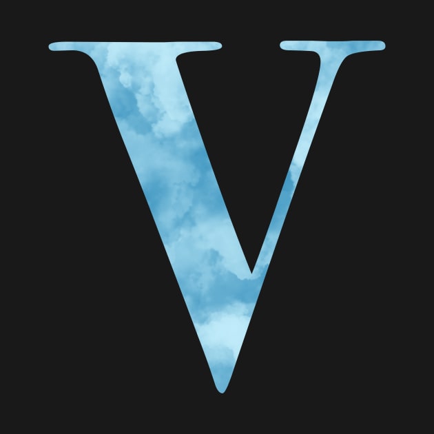 Clouds Blue Sky Initial Letter V by withpingu