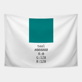 Teal Hex and RGB Code Tapestry