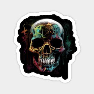 Graffiti Skull Magnet