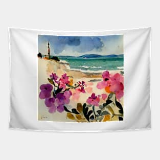 Summer at the seaside Tapestry