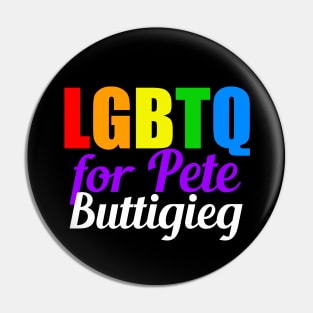 LGBTQ for Pete Buttigieg Pin