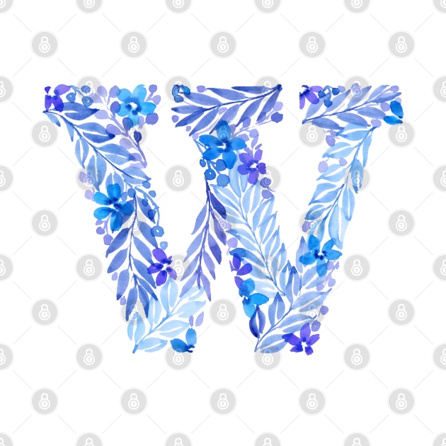 Monogram "W" in blue by racheldwilliams