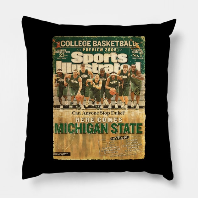 COVER SPORT - SPORT ILLUSTRATED - MICHIGAN STATE FAB FIVE Pillow by FALORI