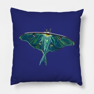 The Blue Moth Pillow