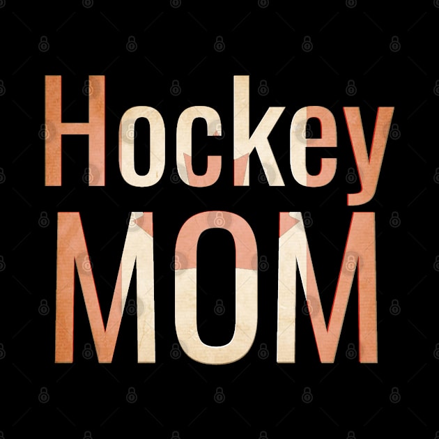 Hockey Mom with the Canadian Flag faded background by M Dee Signs