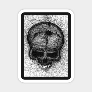 Skull head with hand drawn style Magnet