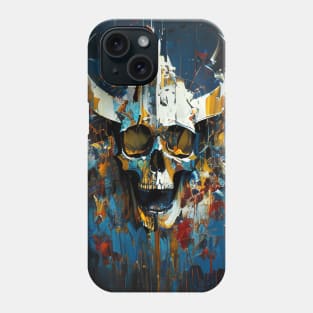 Grunge skull design Phone Case