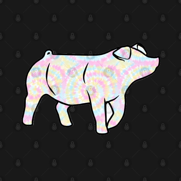 Rainbow Tie Dye Pig Silhouette 1 - NOT FOR RESALE WITHOUT PERMISSION by l-oh