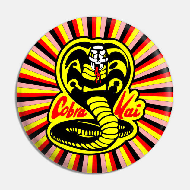 Cobra Kai Retro Snake Karate Pin by kevfla