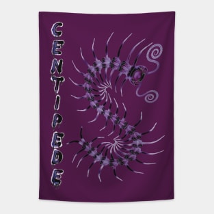 Purple Centipede with Spray Paint Tapestry