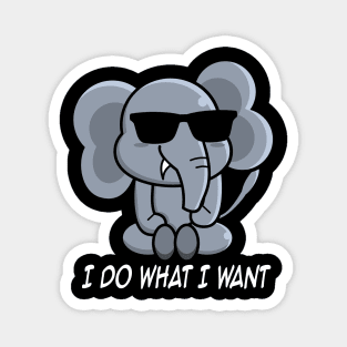 Whisker Whispers Elephant Chronicles, Stylish Tee Extravaganza Magnet