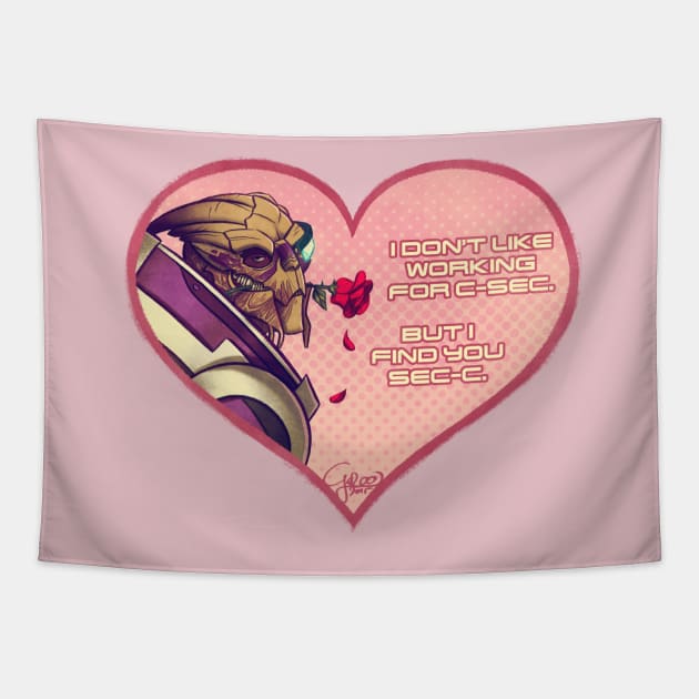 Garrus Romance Tapestry by GalooGameLady