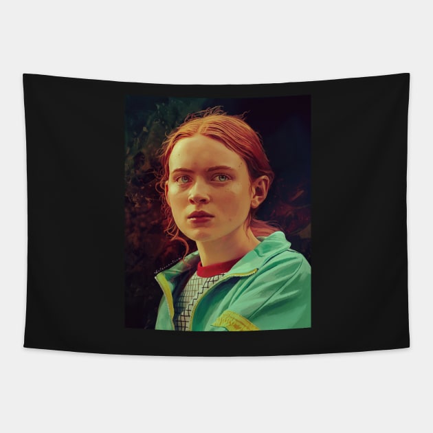 Stranger things Max Mayfield fanart Tapestry by astronauticarte