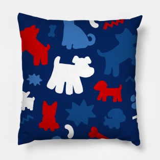 Simple Dogs in maritime colors Pillow