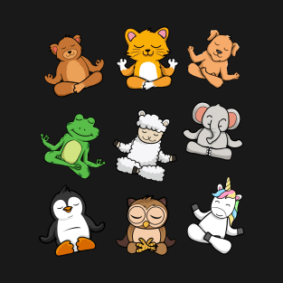 Cute animal doing yoga T-Shirt