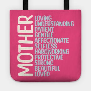 MOTHER Meaning Shirt I Love Mom Mothers Day Tote