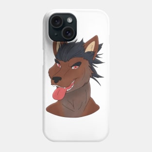 Anthro wolf face Phone Case