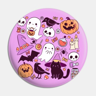 Cute and spooky halloween pattern Pin
