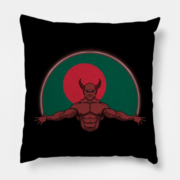 Devil Bangladesh Pillow by RampArt