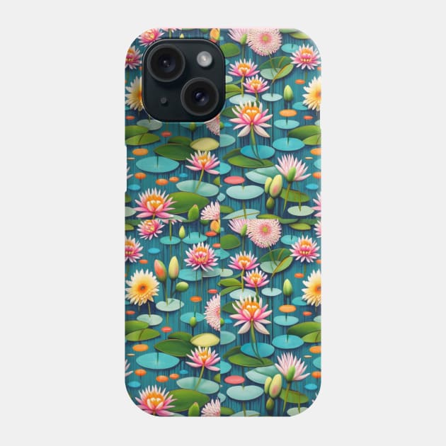 Water and lilly pads design Phone Case by Izhan's Fashion wear