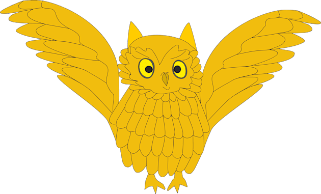 Golden owl Kids T-Shirt by Alekvik