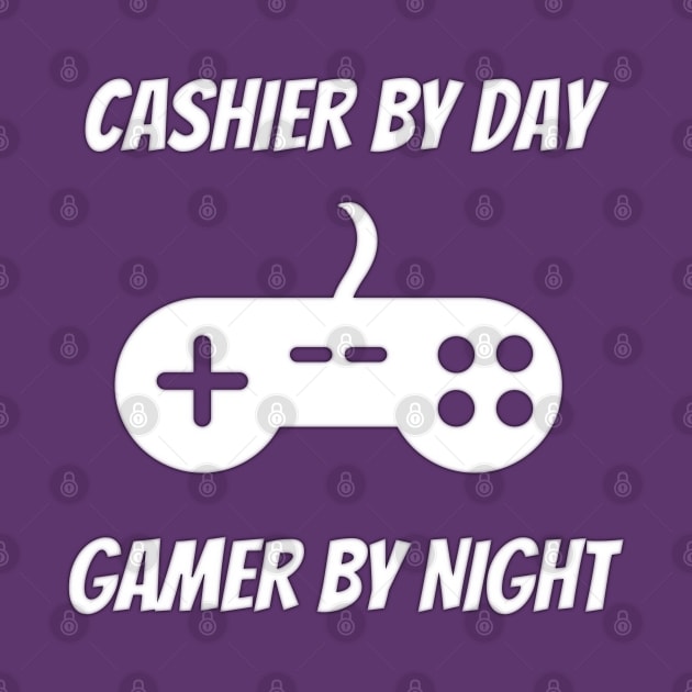 Cashier By Day Gamer By Night by Petalprints