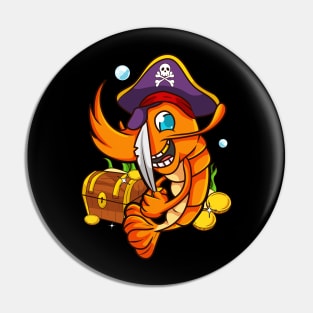 Shrimp Pirate Pin