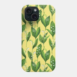 Lily of the valley on buttercup yellow Phone Case