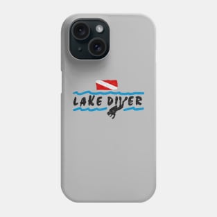 Lake Diver Scuba Diving Dive Flag Freshwater Diver Phone Case