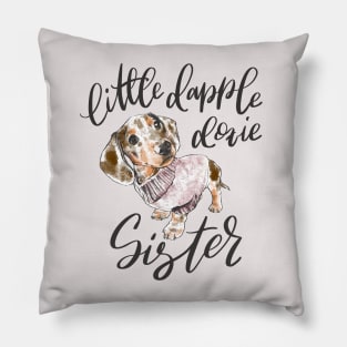 Chocolate Dapple Doxie Sister Pillow