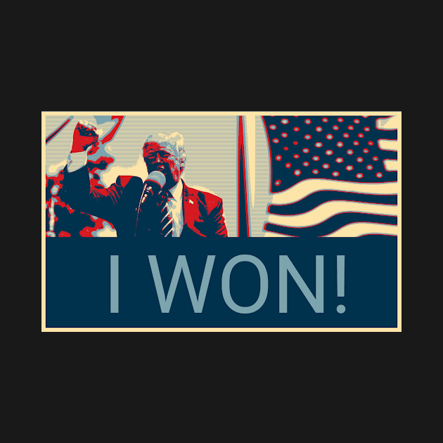 Donald Trump - I Won - Shepard Fairey style design by Montanescu