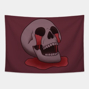 Skull Fountain (Red) Tapestry