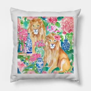 Preppy couple of lions Pillow