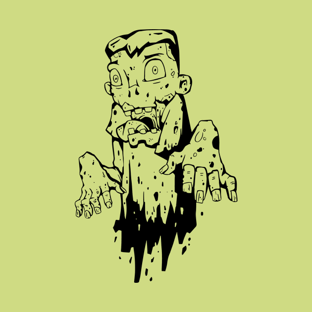 Zombie in comic book style by BlackOwl