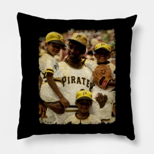 Roberto Clemente and His Son in Pittsburgh Pirates Pillow