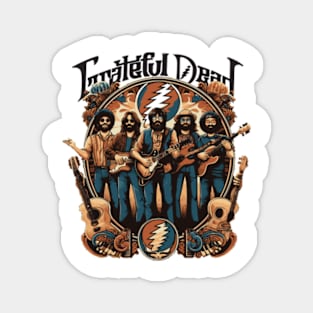 The Grateful Dead Tribute Design - Music Band Tribute Magnet