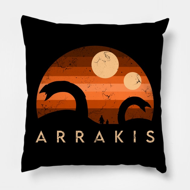 Arrakis v2 (Aged) Pillow by VanHand