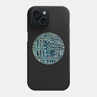 Perspective Geometry 3D Blue Ball Phone Case