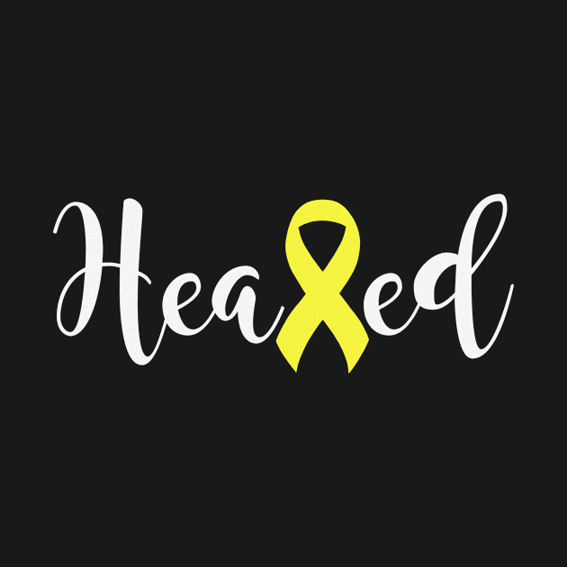 Heal Cancer Never Give Up Hydrocephalus Awareness Yellow Ribbon Warrior Hope Cure by celsaclaudio506