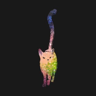 Galaxy Cat Nebula Double Exposure Number 1 T-Shirt