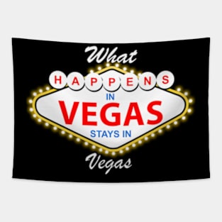 W Happens In Vegas Stays In Vegas Vacation Tapestry