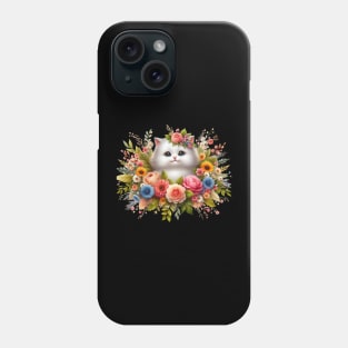 Floral Feline Frolic: A Funny and Cute Cat's Garden Adventure Phone Case