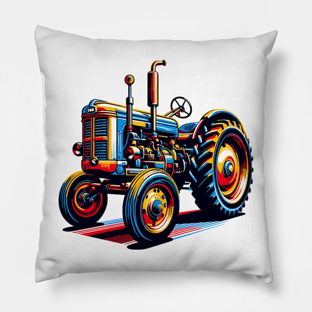 Agricultural Tractor Pillow by Vehicles-Art