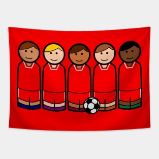 Soccer Peg Dolls Tapestry