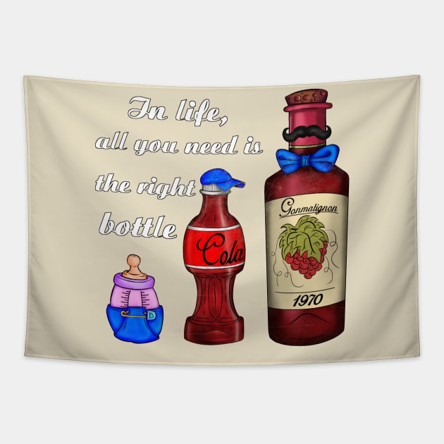 Bottle of life Tapestry by JGTsunami
