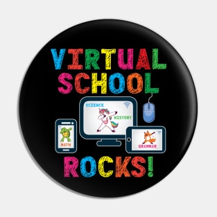 Virtual School Rocks Dabbing Unicorn Turtle Fox On Devices Pin