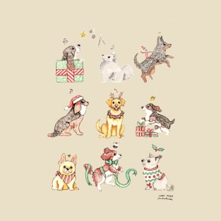 Cute Christmas Dogs T-Shirt