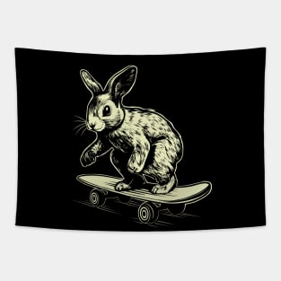 Rabbit Lover Bunny on Skateboard Tapestry