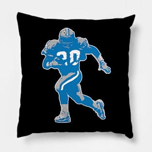 Barry Sanders silhouette art Pillow