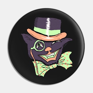 Vintage Top Hat Cat Pin